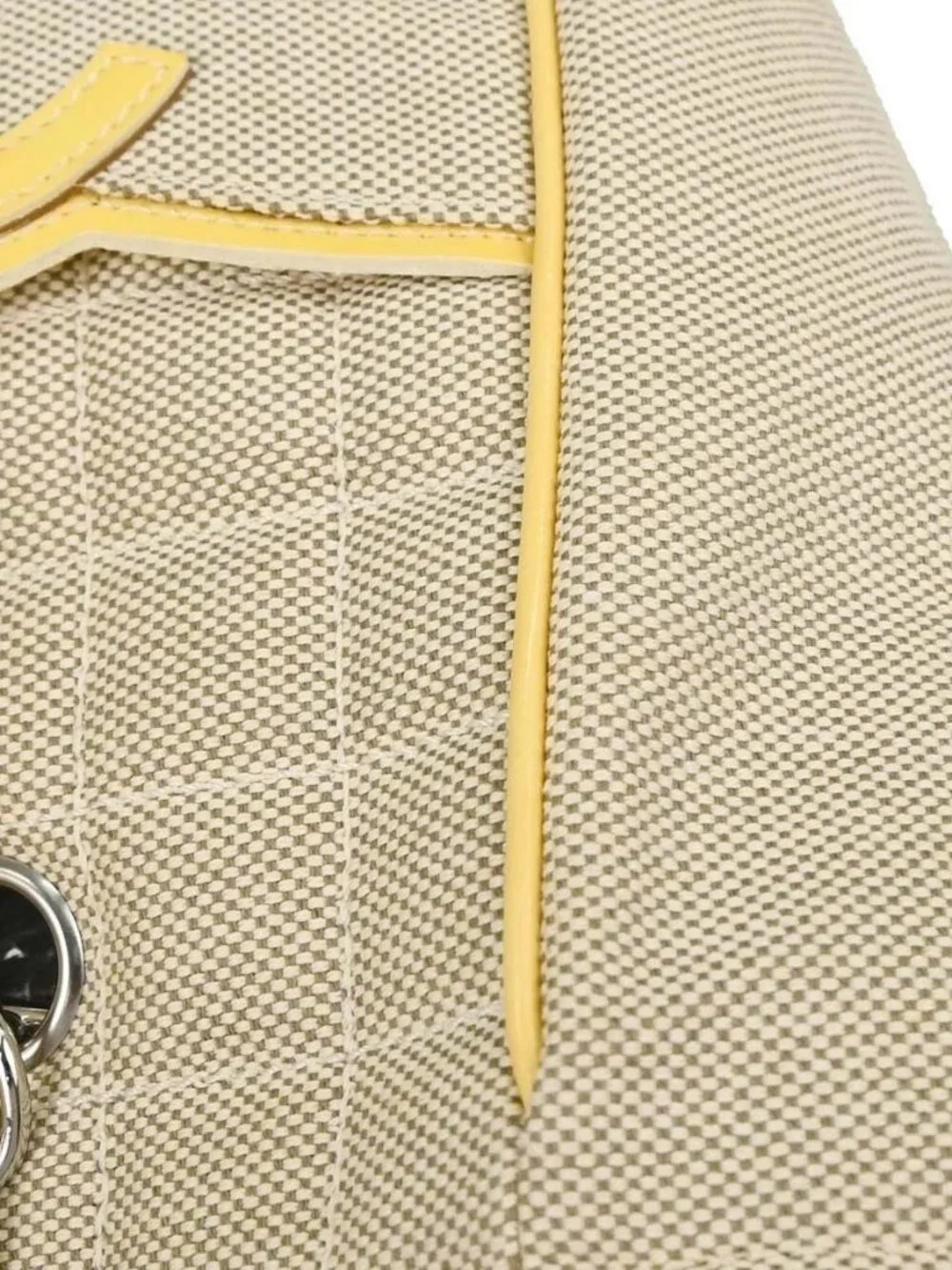 Chanel Black Yellow Canvas Camellia No.5 CC Tote Handbag 198199